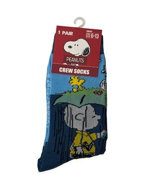 Snoopy & Charlie Brown Socks Peanuts Cartoon Crew Socks | Retro Holiday Gift